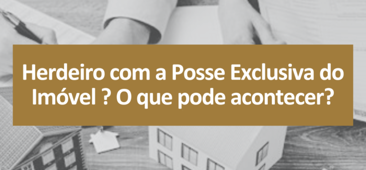 Herdeiro com a posse exclusiva do imóvel? O que pode acontecer?